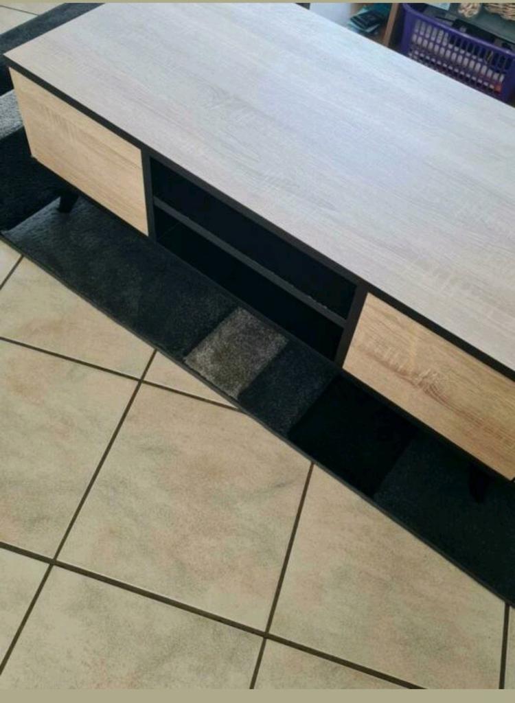 Nieuwe salontafel met 2 lades, Ophalen, Nieuw, 50 tot 100 cm, 100 tot 150 cm
