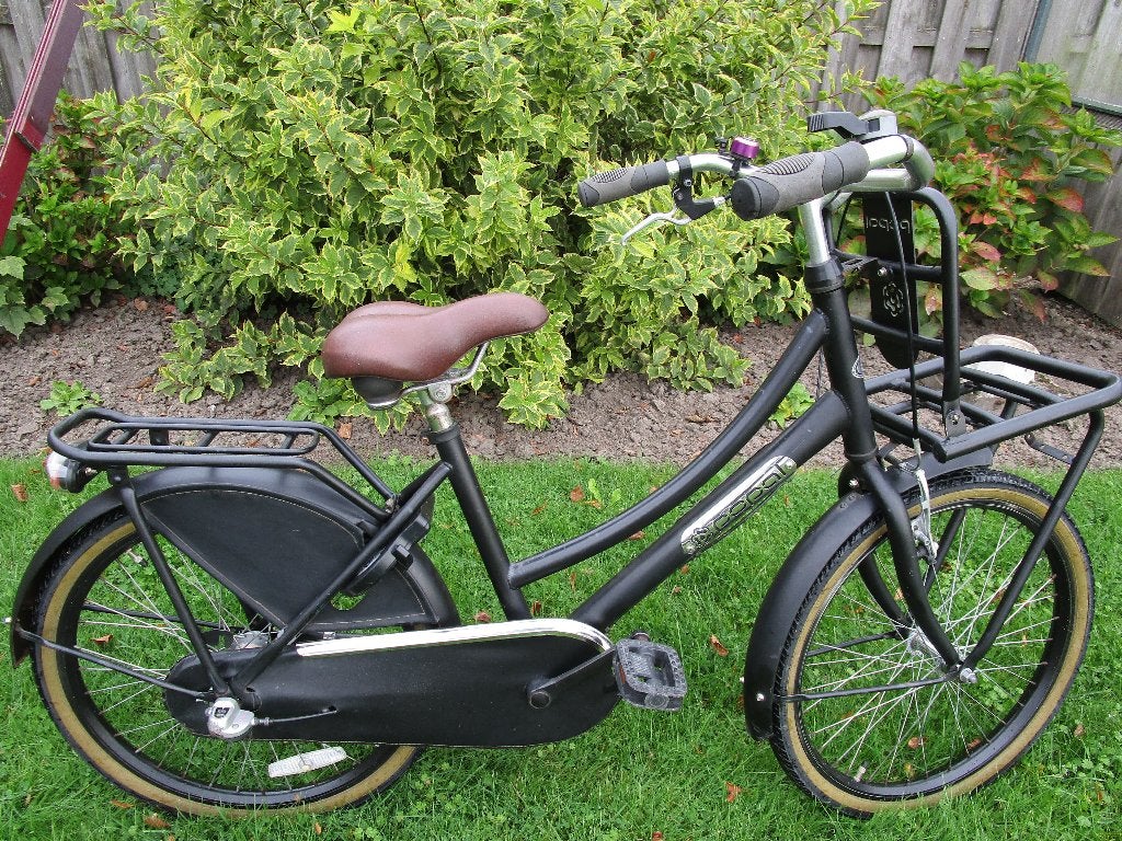 Popal meisjesfiets met transportrek en 3 versn.,  22 inch, Fietsen en Brommers, Ophalen, Terugtraprem, 22 inch, Gebruikt