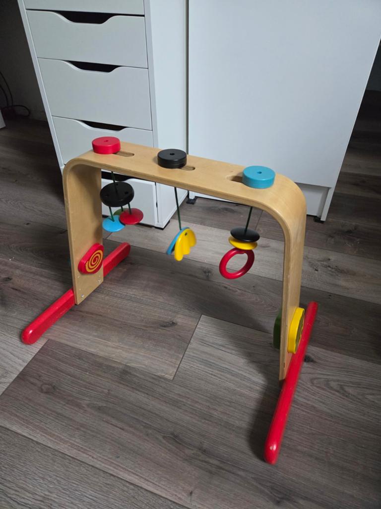 Houten Babygym met Kleurrijk Speelgoed, Ophalen, Zo goed als nieuw, Babygym, Met geluid