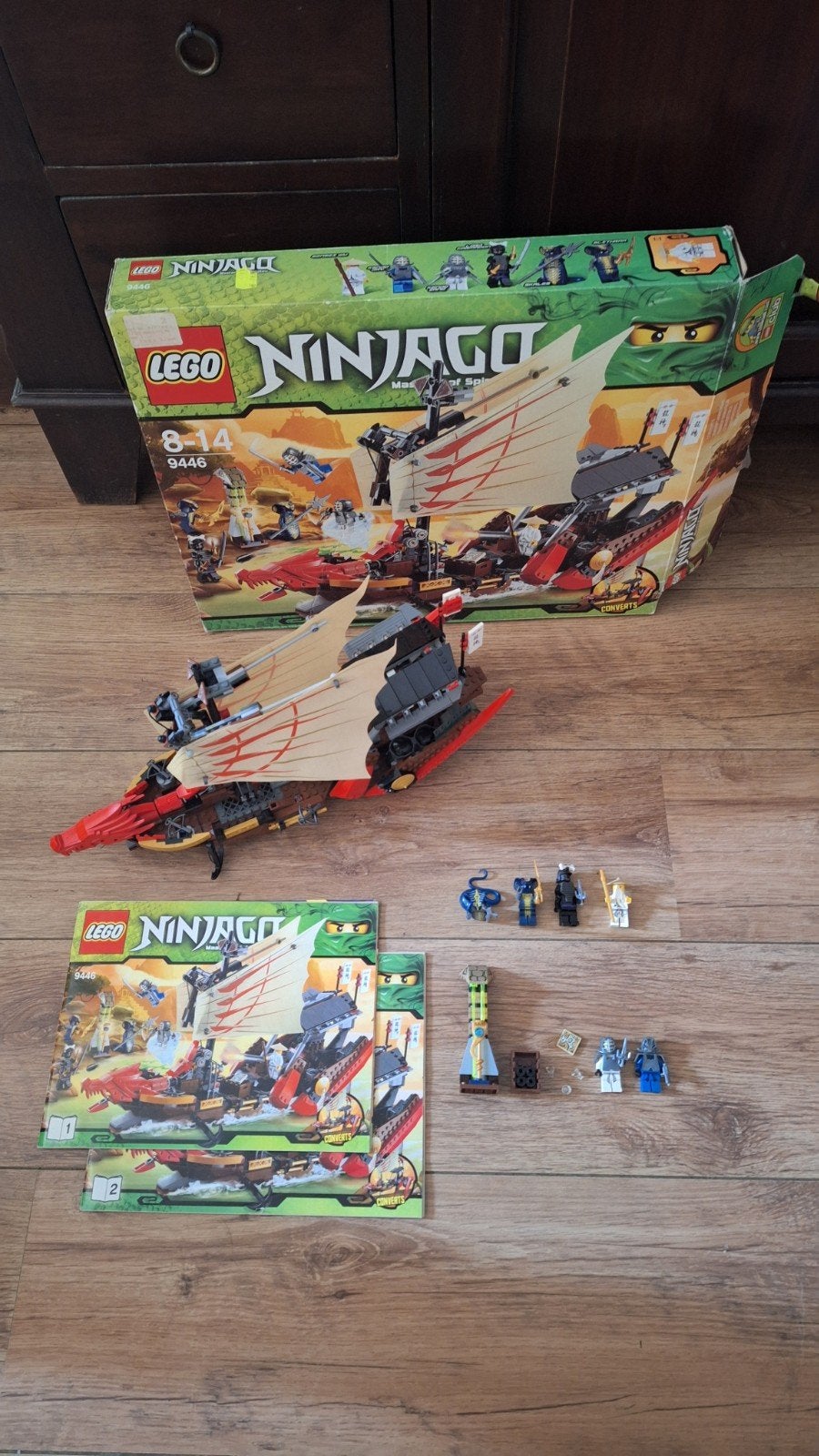Lego NINJAGO 9446 Destiny's Bounty, compleet, Kinderen en Baby's, Speelgoed | Duplo en Lego, Ophalen of Verzenden, Zo goed als nieuw