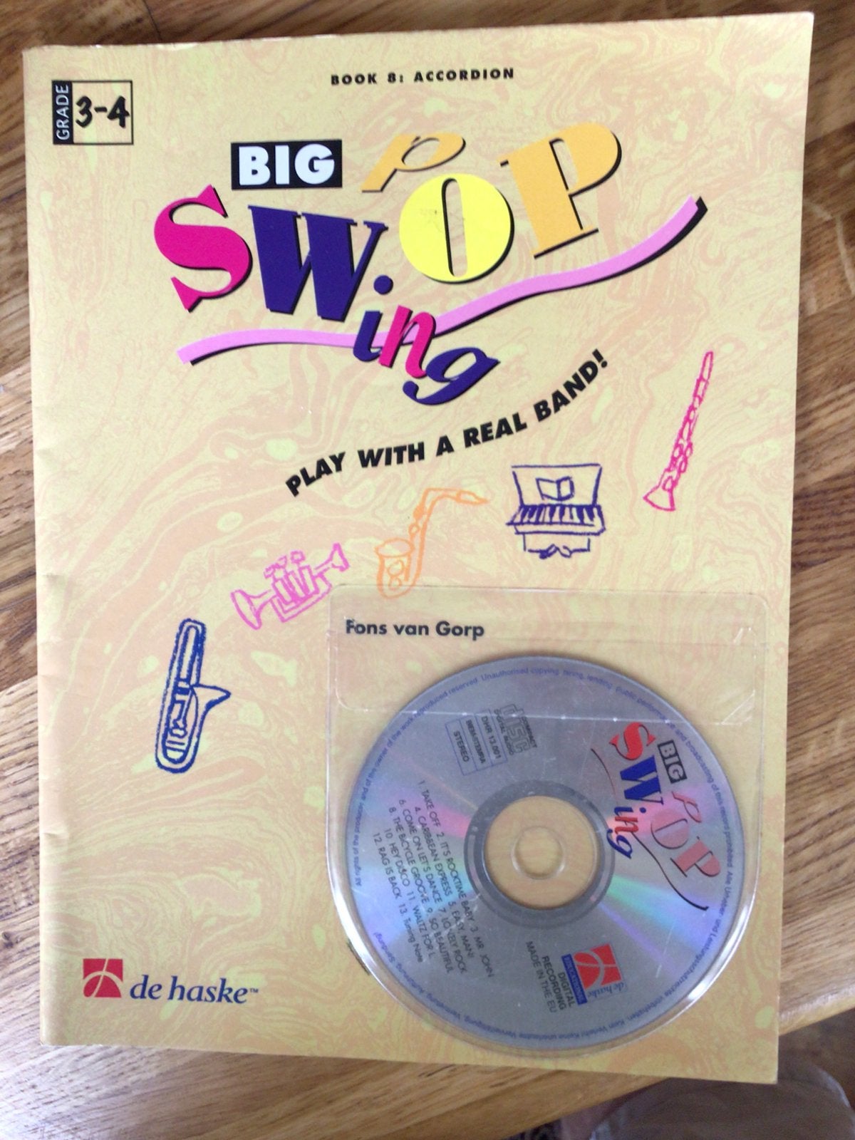 Fons van Gorp, Big pop swing, accordeon, grade 3-4, incl cd, Ophalen of Verzenden, Zo goed als nieuw, Thema, Populair