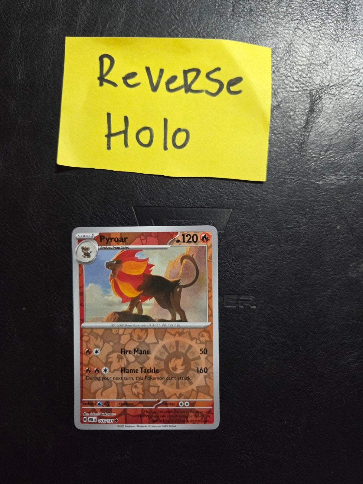 Pyroar 016/131 prismatic evolution, Ophalen of Verzenden, Zo goed als nieuw
