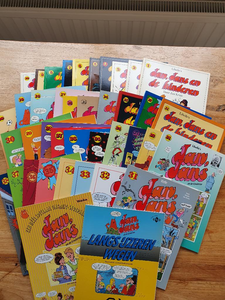 Jan Jans en de kinderen 1-36 plus 2 specials, Boeken, Stripboeken, Meerdere stripboeken, Ophalen of Verzenden, Gelezen, Jan Kruis