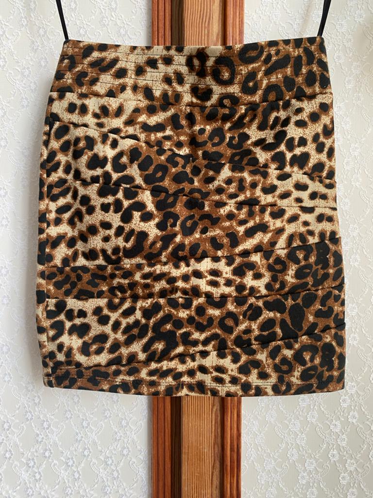 Leopardprint rokje van Coolcat - Maat S, Kleding | Dames, Rokken, Bruin, Ophalen of Verzenden, Zo goed als nieuw, Maat 36 (S)