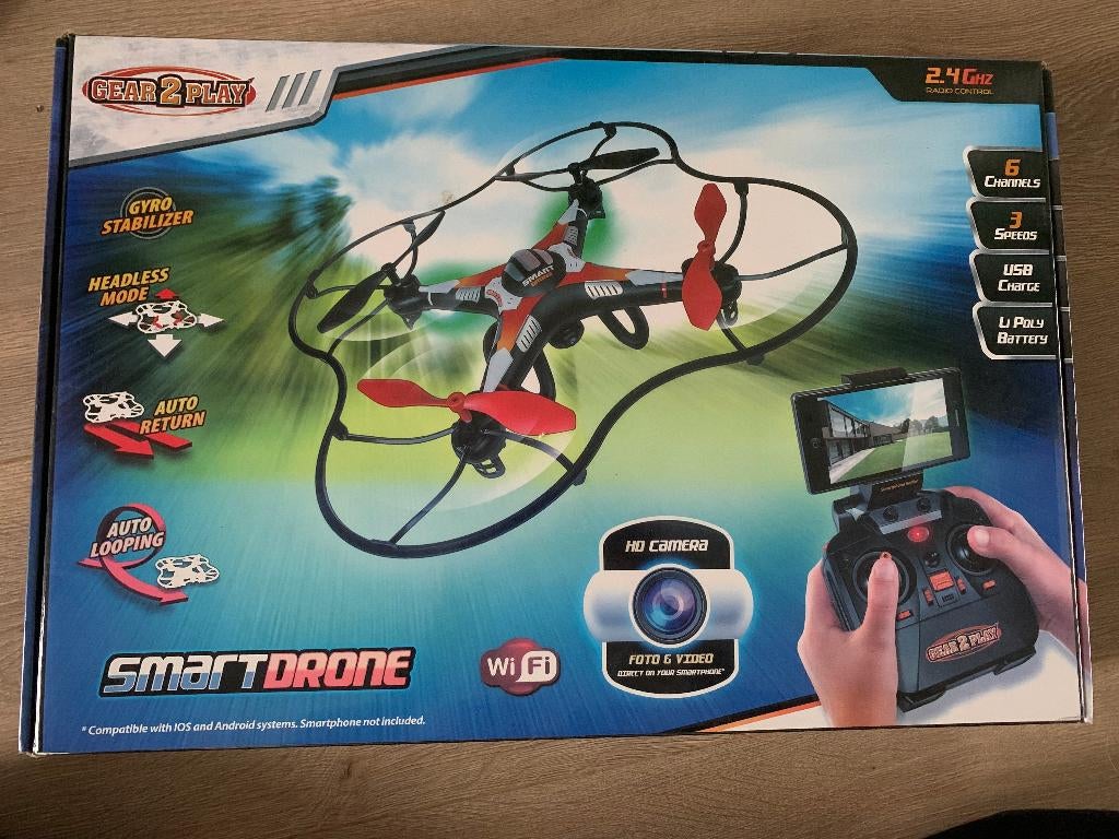 Gear2Play Smart Drone met camera TR80586, Ophalen of Verzenden, Nieuw, Cameradrone, Topkwaliteit