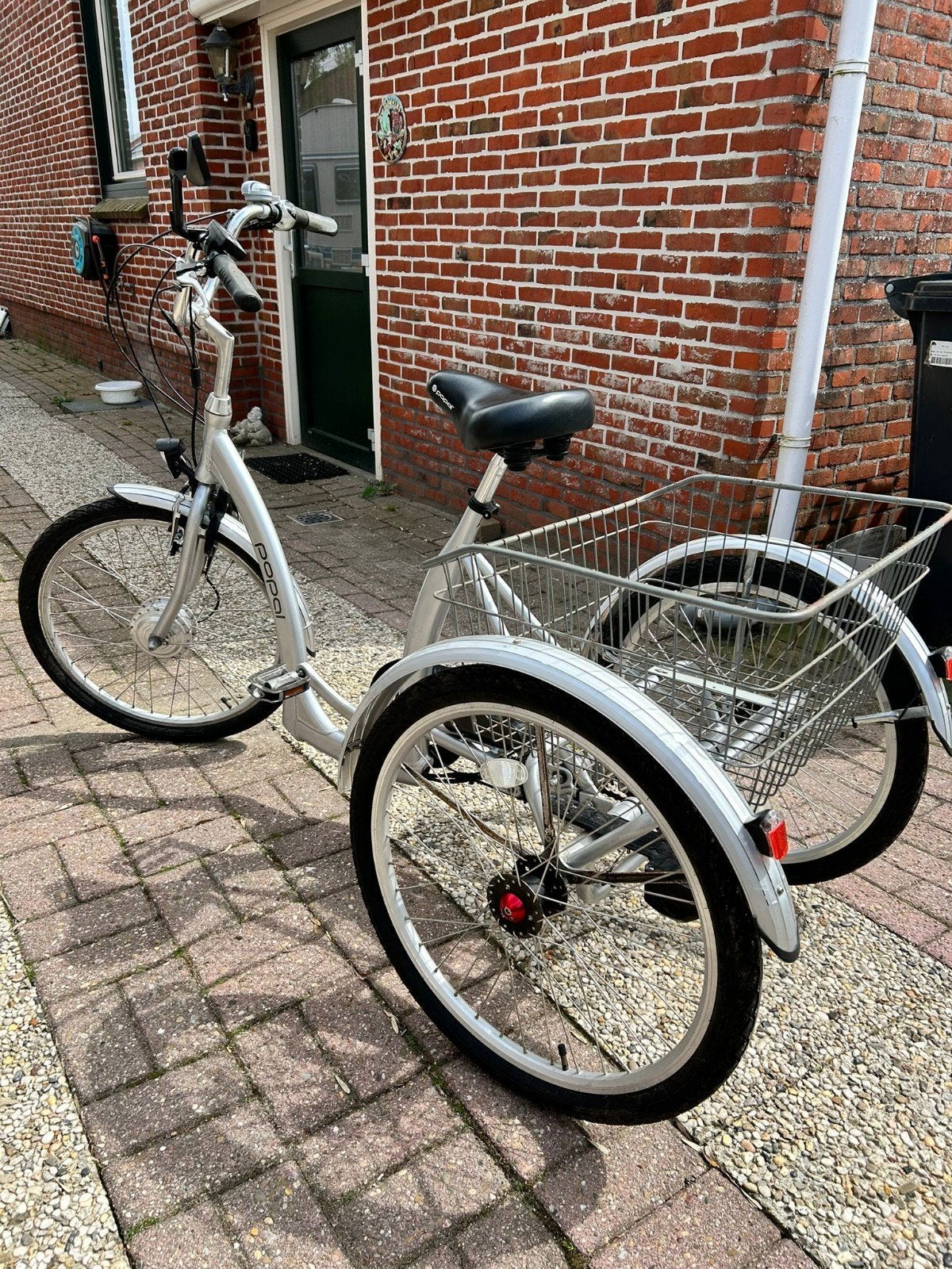 Popal elektrische driewieler met 7 versnellingen, Fietsen en Brommers, Fietsen | Driewielfietsen, Ophalen, Gebruikt, Velgrem