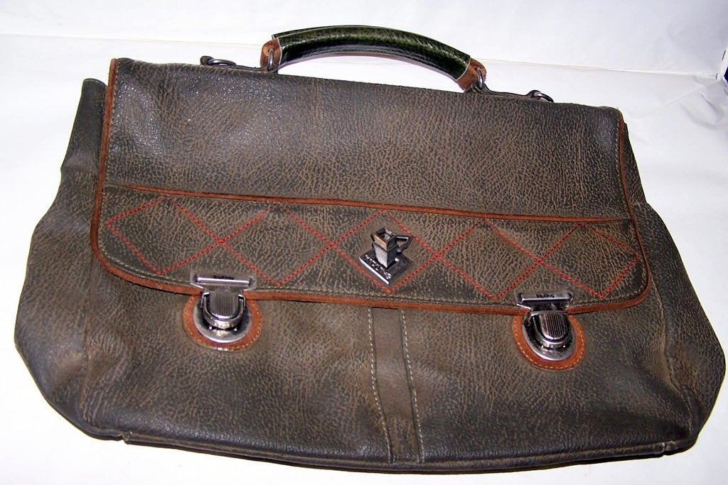 Prachtige vintage geheel lederen Kipling "Messenger tas"., Ophalen of Verzenden, Zo goed als nieuw, Bruin, Kipling