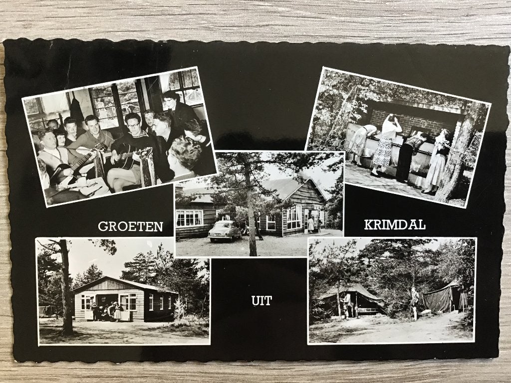 Oude ansichtkaart Groeten uit Krimdal Hoenderloo 1965-68, Verzenden, 1960 tot 1980, Gelopen, Gelderland