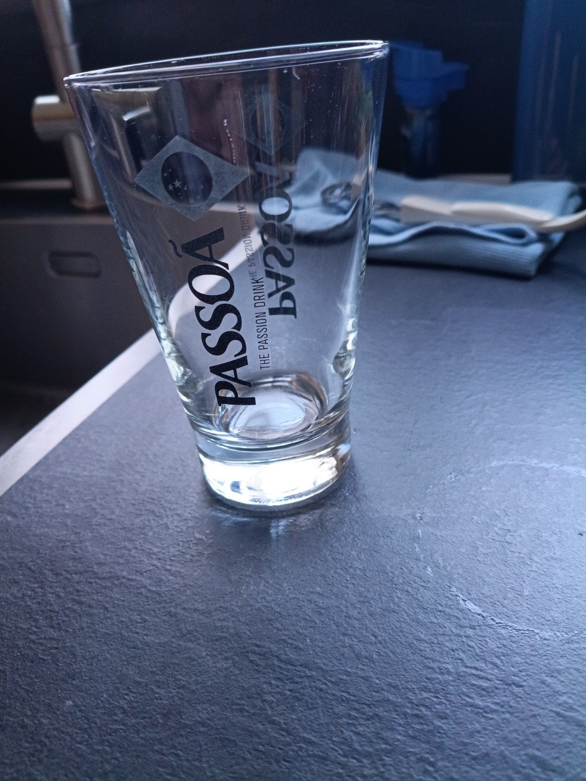 Passoã glas - Het passie drankje uit Brazilië, Ophalen, Zo goed als nieuw, Overige merken, Glas