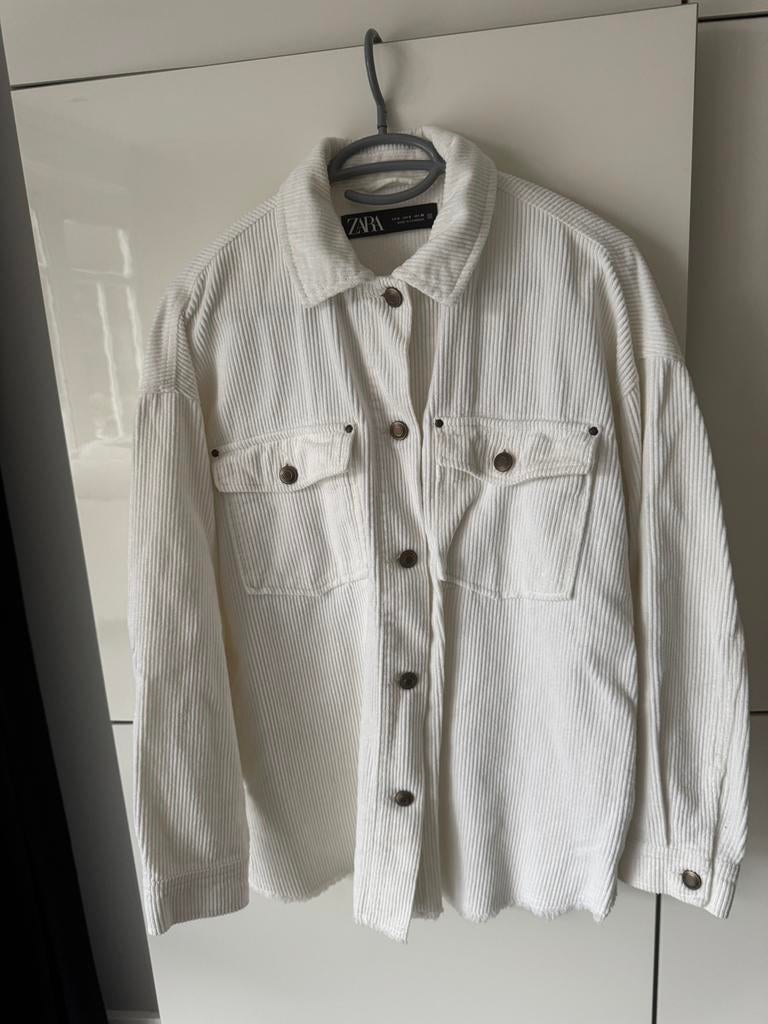 Zara blouse / jasje rib maat S, Ophalen of Verzenden, Zo goed als nieuw, Maat 36 (S), Wit