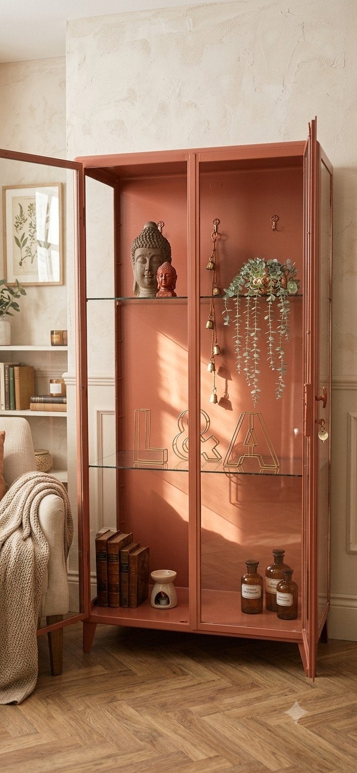 Vintage Metalen Vitrinekast Apothekerskast Dokterskast, 2033NJ, Gebruikt, Info@vintagefabriek.com, Ophalen