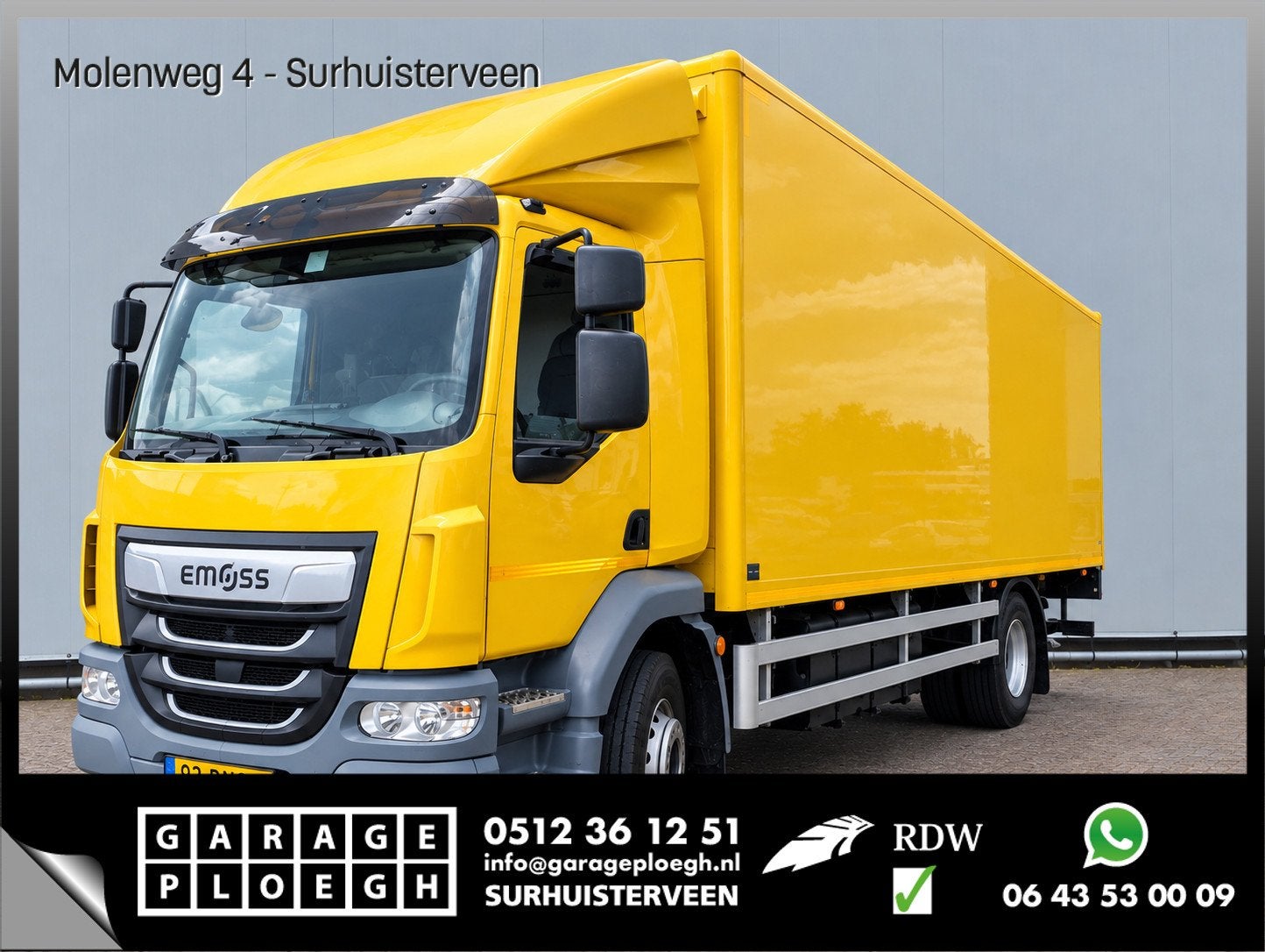 DAF CF EMOSS 1420 200kWh Elektrisch Laadbak + laadklep Airco, Auto's, Vrachtwagens, 2 stoelen, DAF, Te koop, BTW verrekenbaar