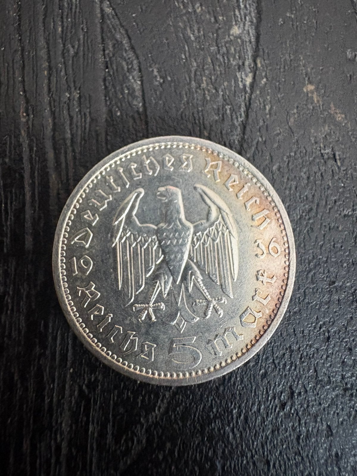 Zilveren 5 Reichsmark 1936 — Paul von Hindenburg, Ophalen of Verzenden, Duitsland, Zilver