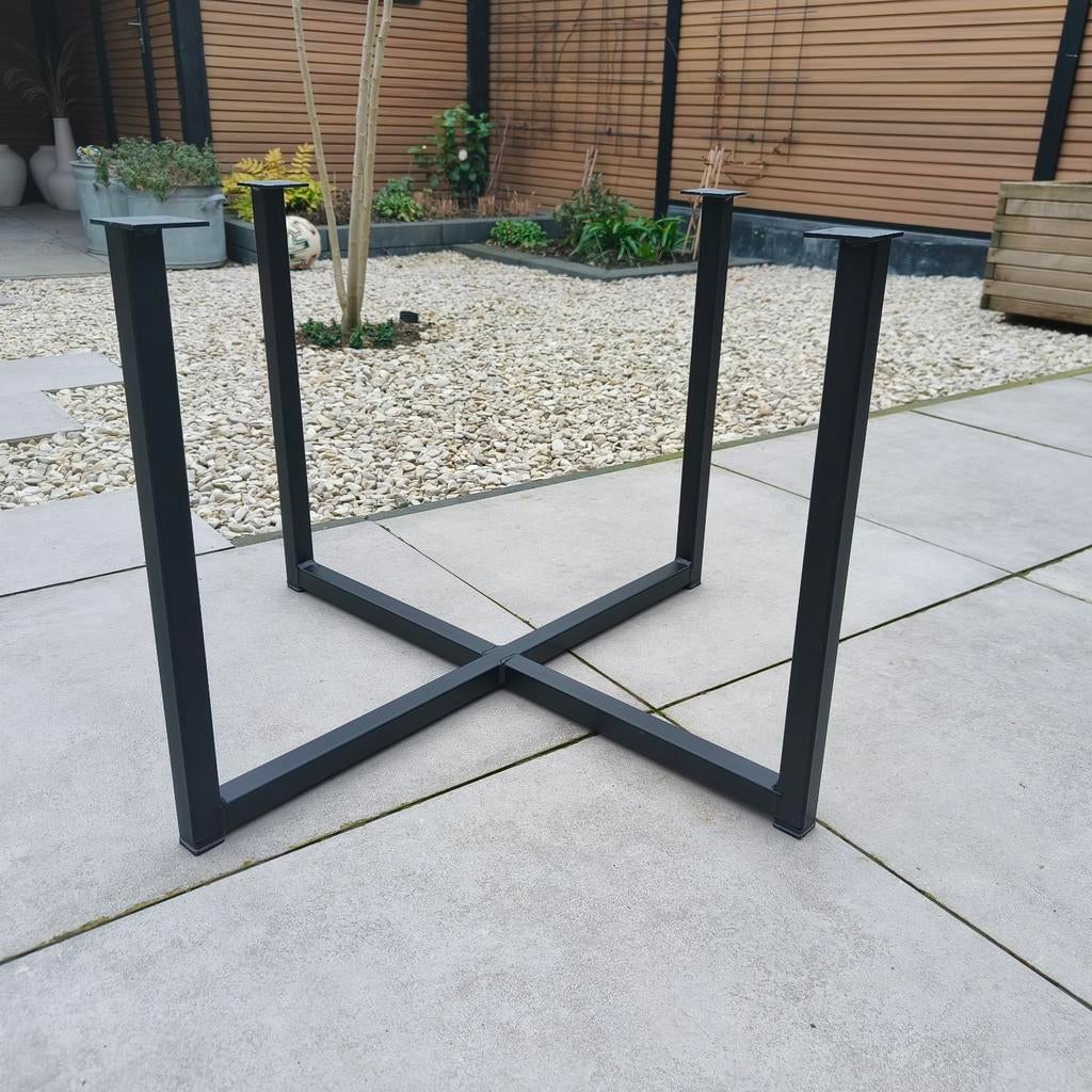 Kruis tafelpoot Pronto - salontafel 45 cm hoog, Ø 80 cm, Huis en Inrichting, Tafelonderdelen, Ophalen