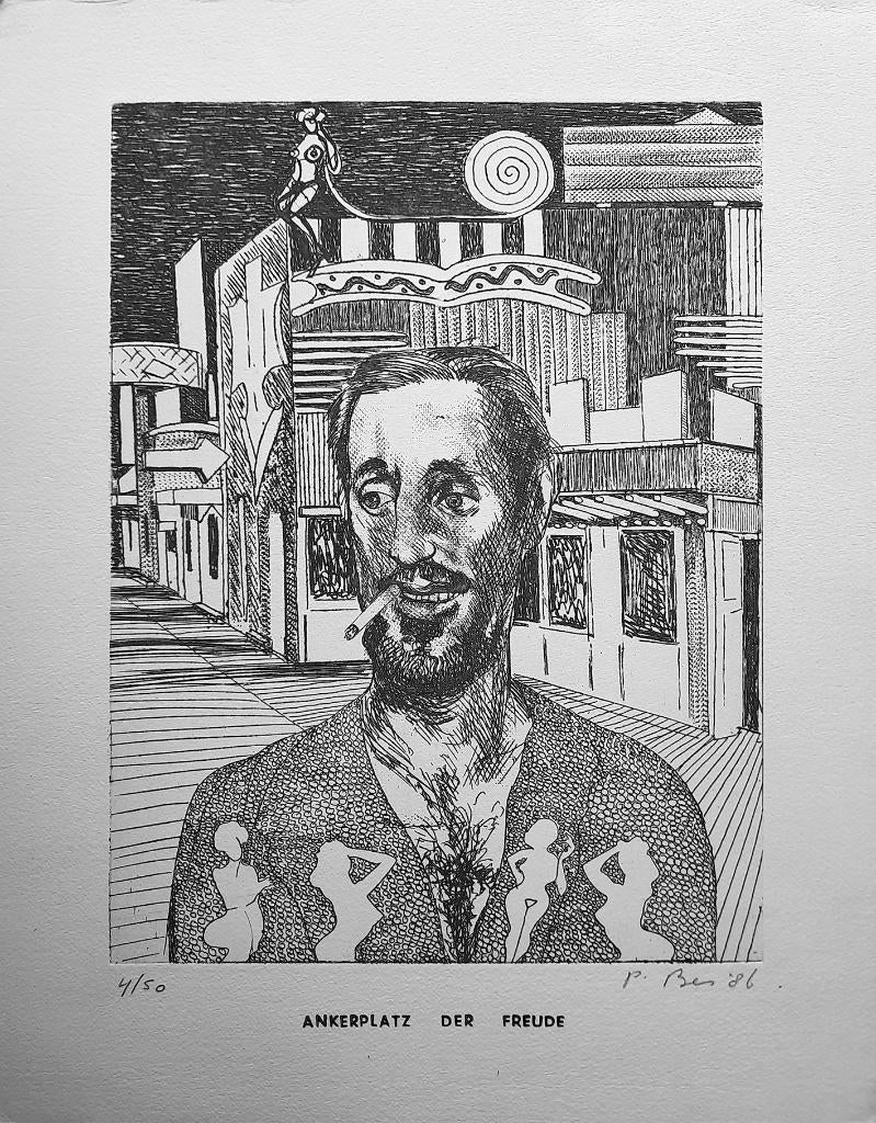 Ankerplatz der Freude 4/50 - Kunstenaar: Peter Bes, Antiek en Kunst, 33 cm, Ophalen of Verzenden, Gesigneerd, 1950 - 1999