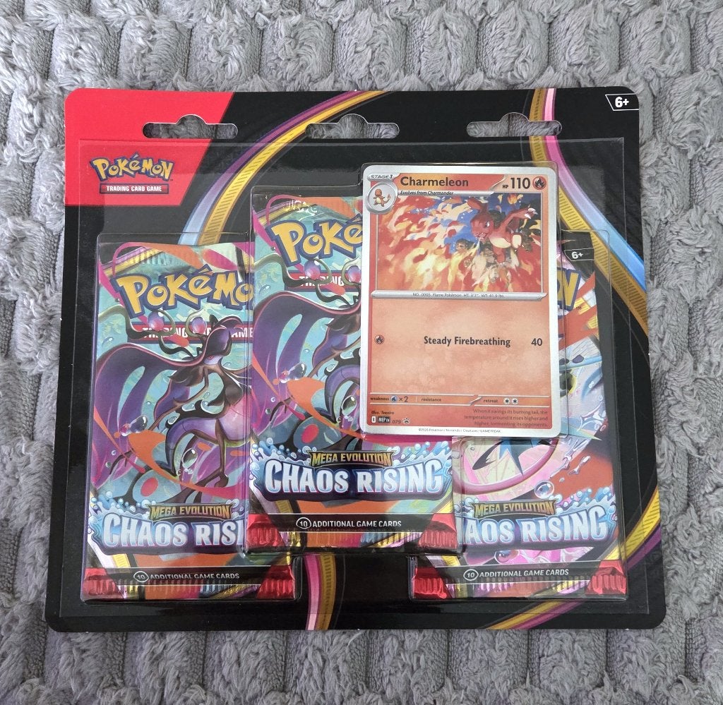 Pokémon / Pokemon Mega Evolution CHAOS RISING 3-Pack Blister, Ophalen, Nieuw, Overige typen, Foil