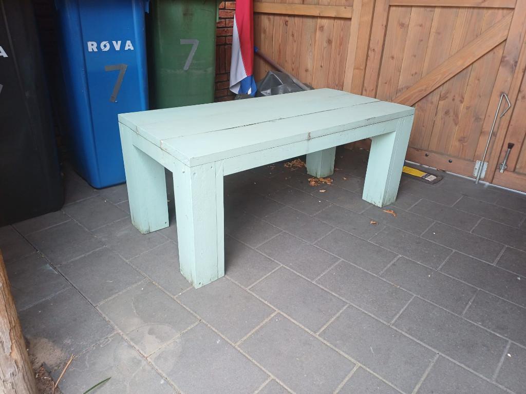 tafel steigerhout, Tuin en Terras, Tuintafels, Ophalen, Gebruikt, Rechthoekig, Hout
