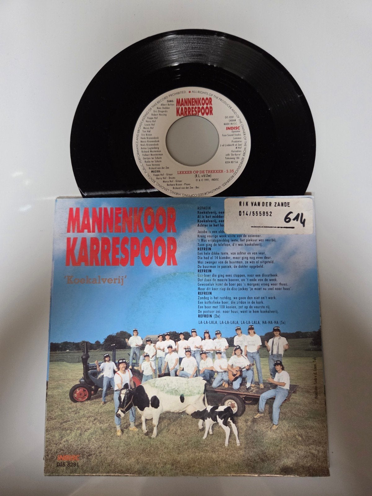 Mannenkoor Karrenspoor - Lekker op de trekker, Ophalen of Verzenden, Gebruikt, 7 inch, Nederlandstalig