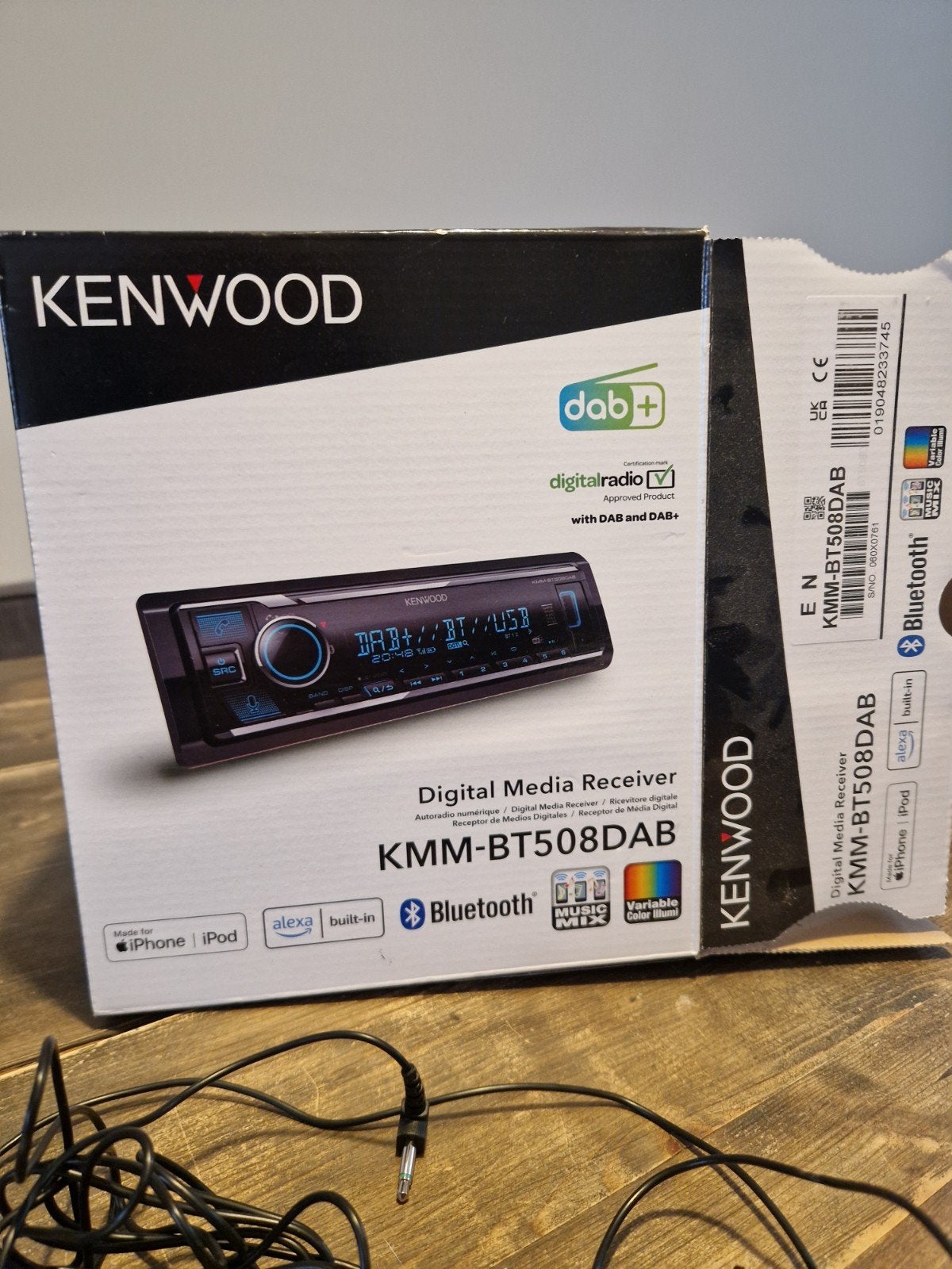 Kenwood KMM-BT508DAB Digital Media Receiver, Auto diversen, Ophalen of Verzenden, Zo goed als nieuw