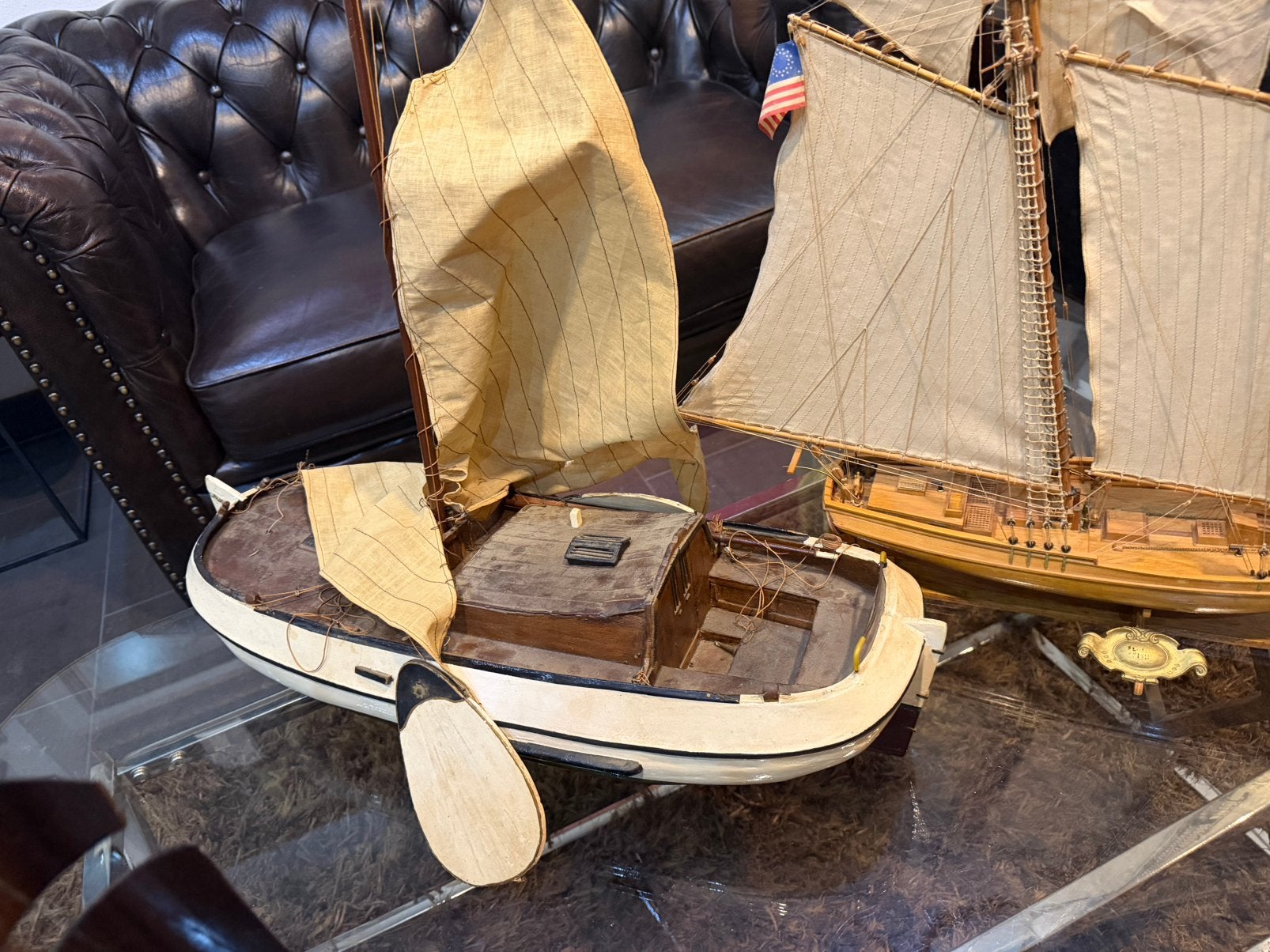 Antieke schepen model, Antiek en Kunst, Ophalen of Verzenden