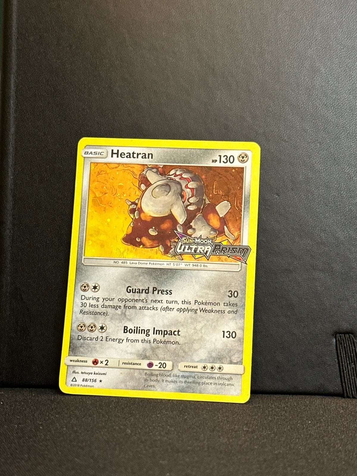 Heatran 88/156 - Ultra Prism Stamped!, Ophalen of Verzenden, Zo goed als nieuw, Losse kaart