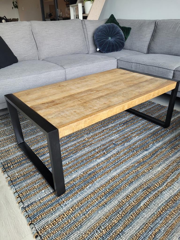 Salontafel MANGOHOUT 100x60cm, Ophalen, 100 tot 150 cm, 50 tot 100 cm, Zo goed als nieuw