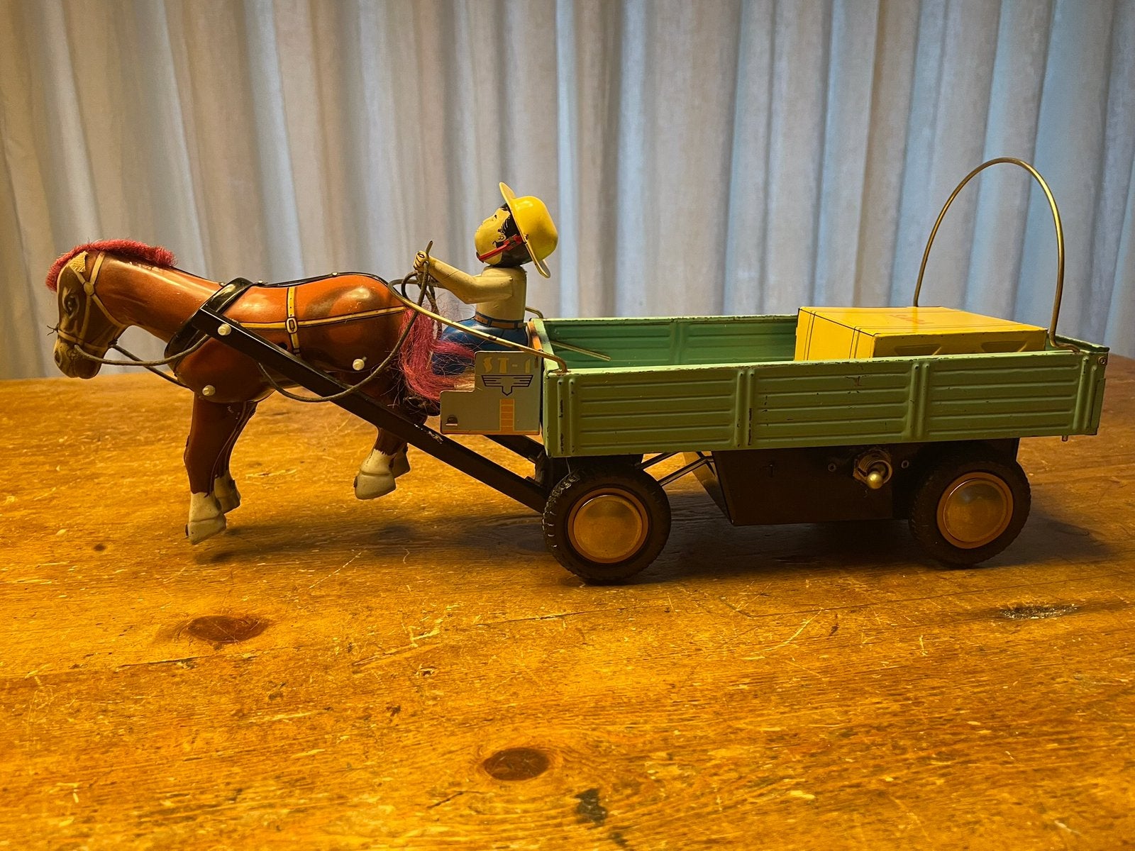 Blikken paard en wagen uit 1960, Antiek en Kunst, Ophalen of Verzenden