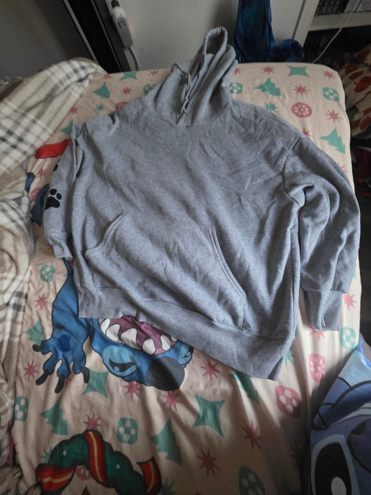 Leuke grijze hoodie met hondenprint - Shein, Maat 46/48 (XL) of groter, Ophalen of Verzenden, Grijs, Gedragen