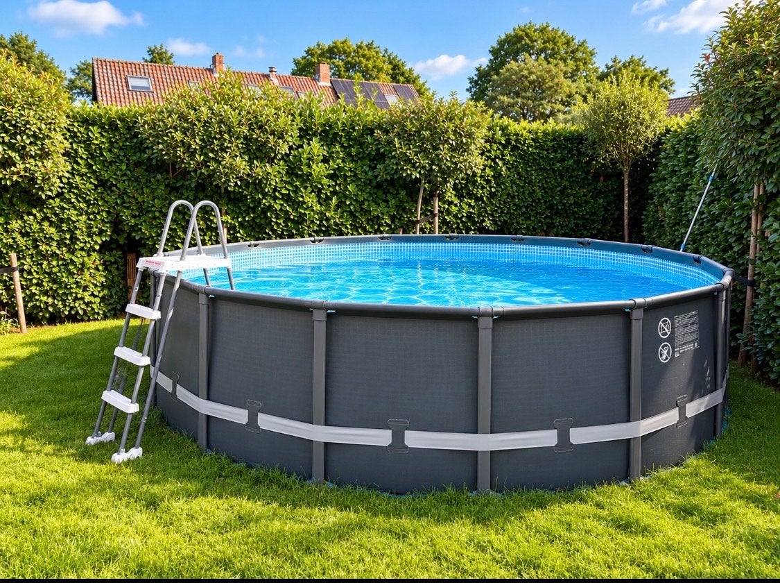 Intex Opzetzwembad met zandfilterpomp, Tuin en Terras, Rond, 300 cm of meer, Zo goed als nieuw, Ophalen