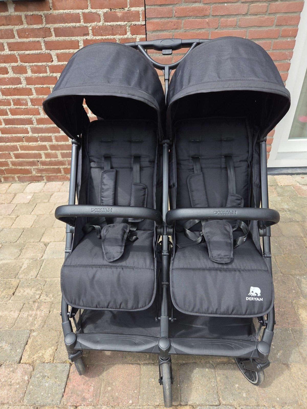 DERYAN Rolo X2 - Uitstekende staat (Twin buggy), Verstelbare duwstang, Zo goed als nieuw, Ophalen, Kinderwagen
