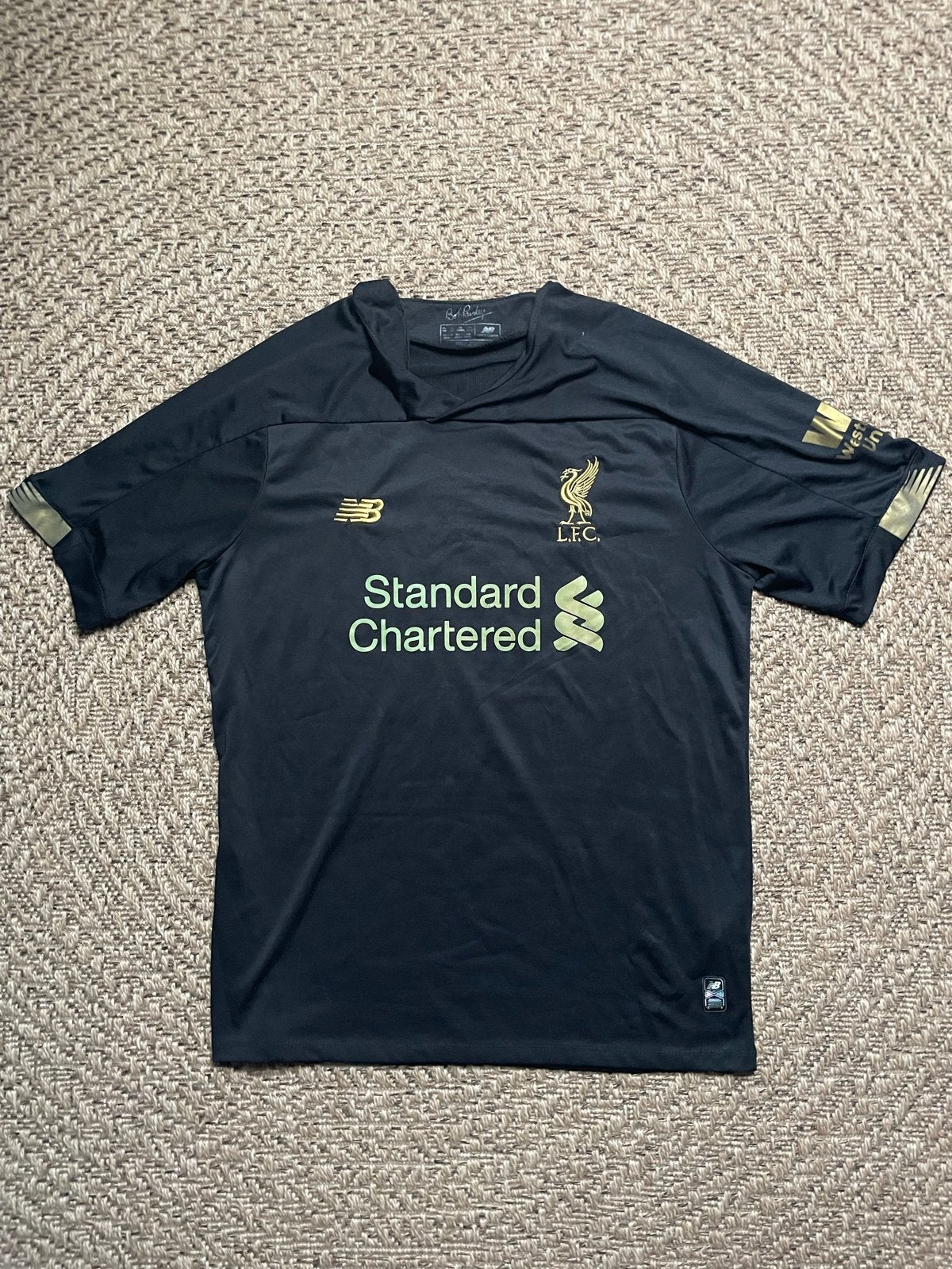 Liverpool FC Thuisshirt Keeper 2019/2020 - New Balance XL, Verzenden, Zo goed als nieuw, Maat 46/48 (XL) of groter, Zwart