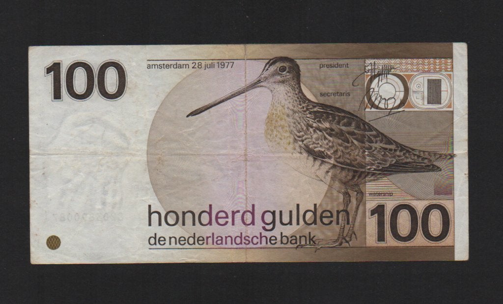 100 Gulden Bankbiljet 1977 Zeer Fraai Biljet, Ophalen of Verzenden, 100 gulden, Los biljet