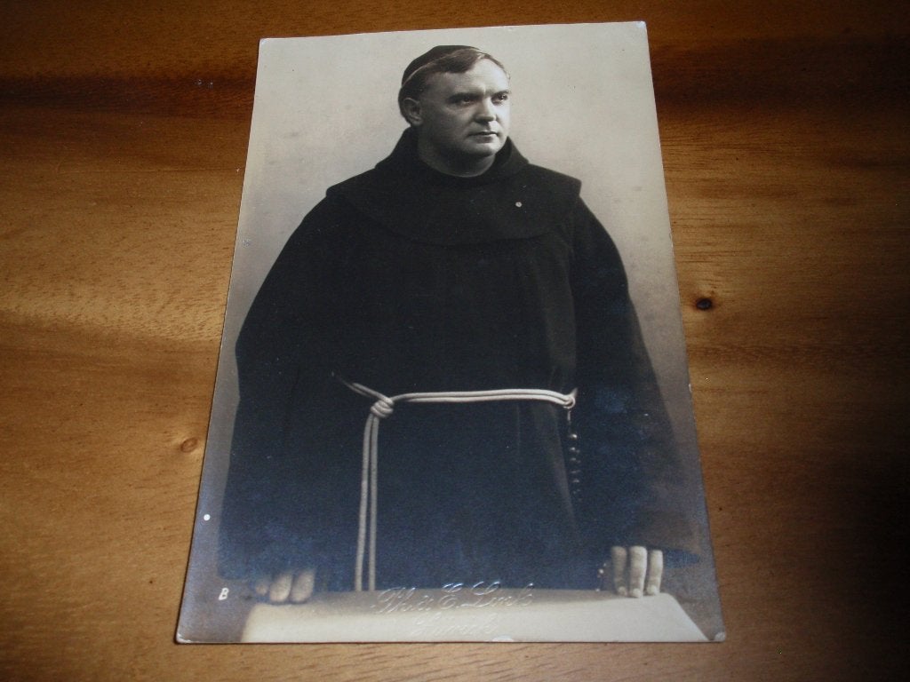 Fotokaart monnik Religie, Verzenden, Voor 1920, Ongelopen, Ambachten of Beroep