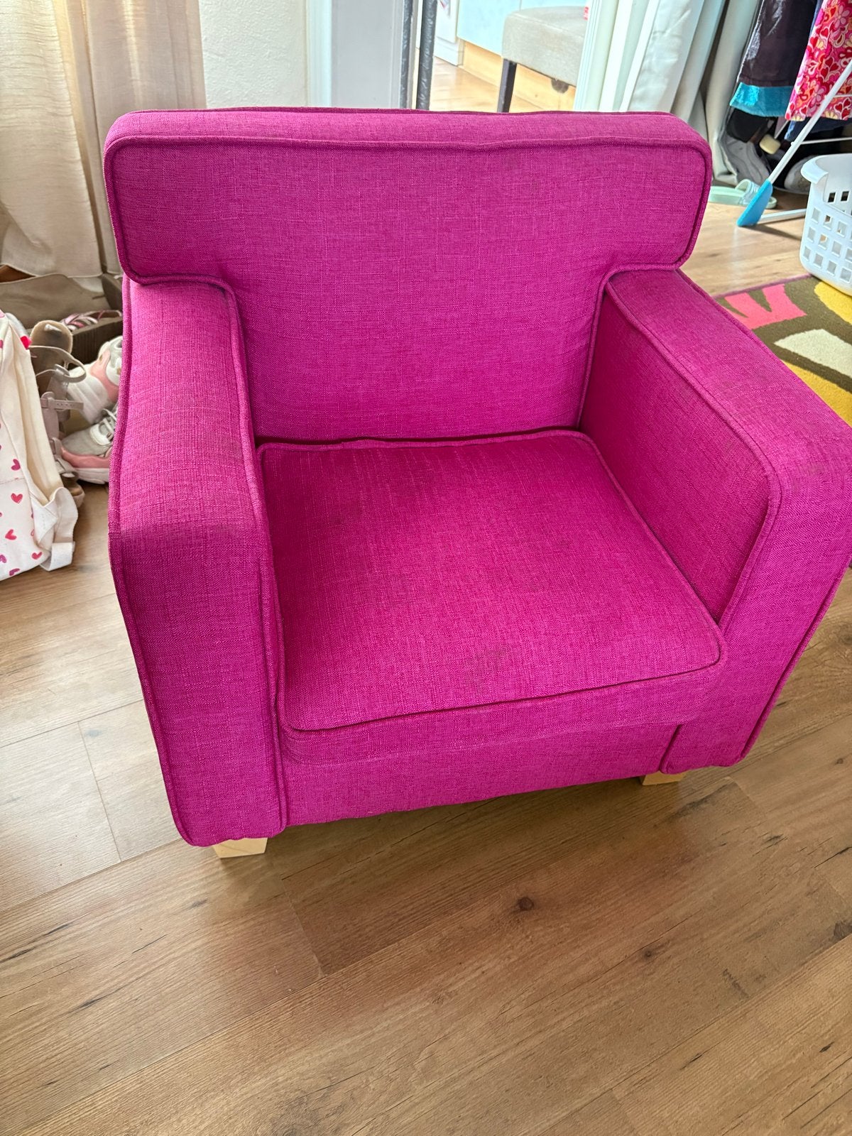 Roze kinderfauteuil - Comfortabel en stijlvol, Ophalen, Gebruikt, Overige kleuren, Eén