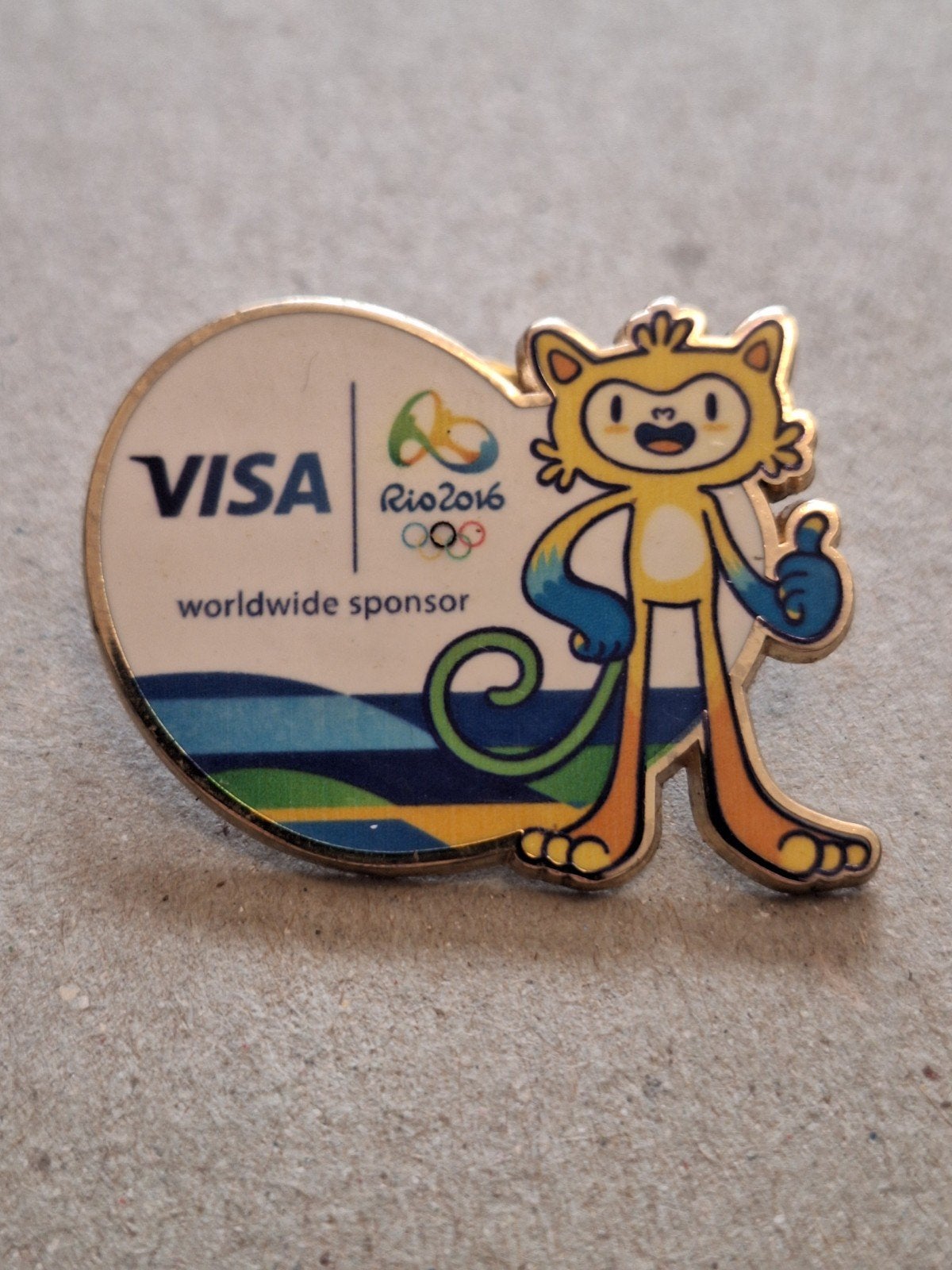 Rio 2016 Olympische Spelen Pin - Visa Sponsor, Verzamelen, Ophalen of Verzenden, Gebruikt, Sport, Speldje of Pin