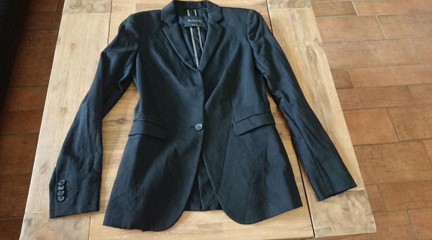 Massimo Dutti Dames Kostuum Jasje Zwart Maat 36, Ophalen of Verzenden