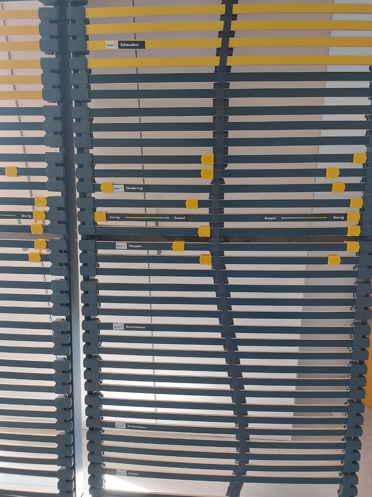 2x Lattenbodem 90x200 cm - Verstelbaar, Ophalen, Gebruikt, 90 cm, Tweepersoons