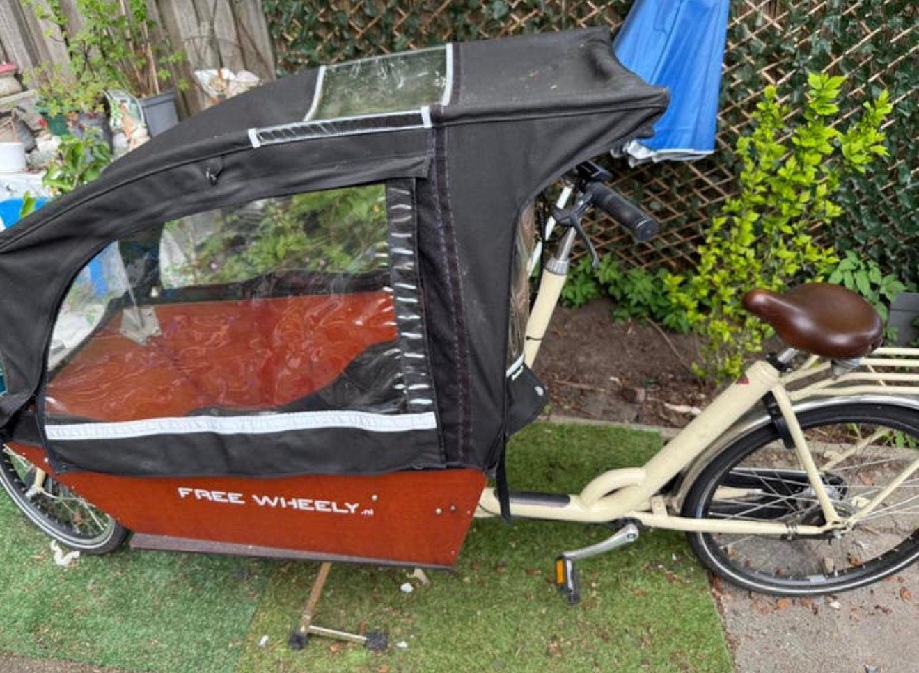 Electrisch bakfiets, Gebruikt, Elektrisch, 2 kinderen, Trommelrem