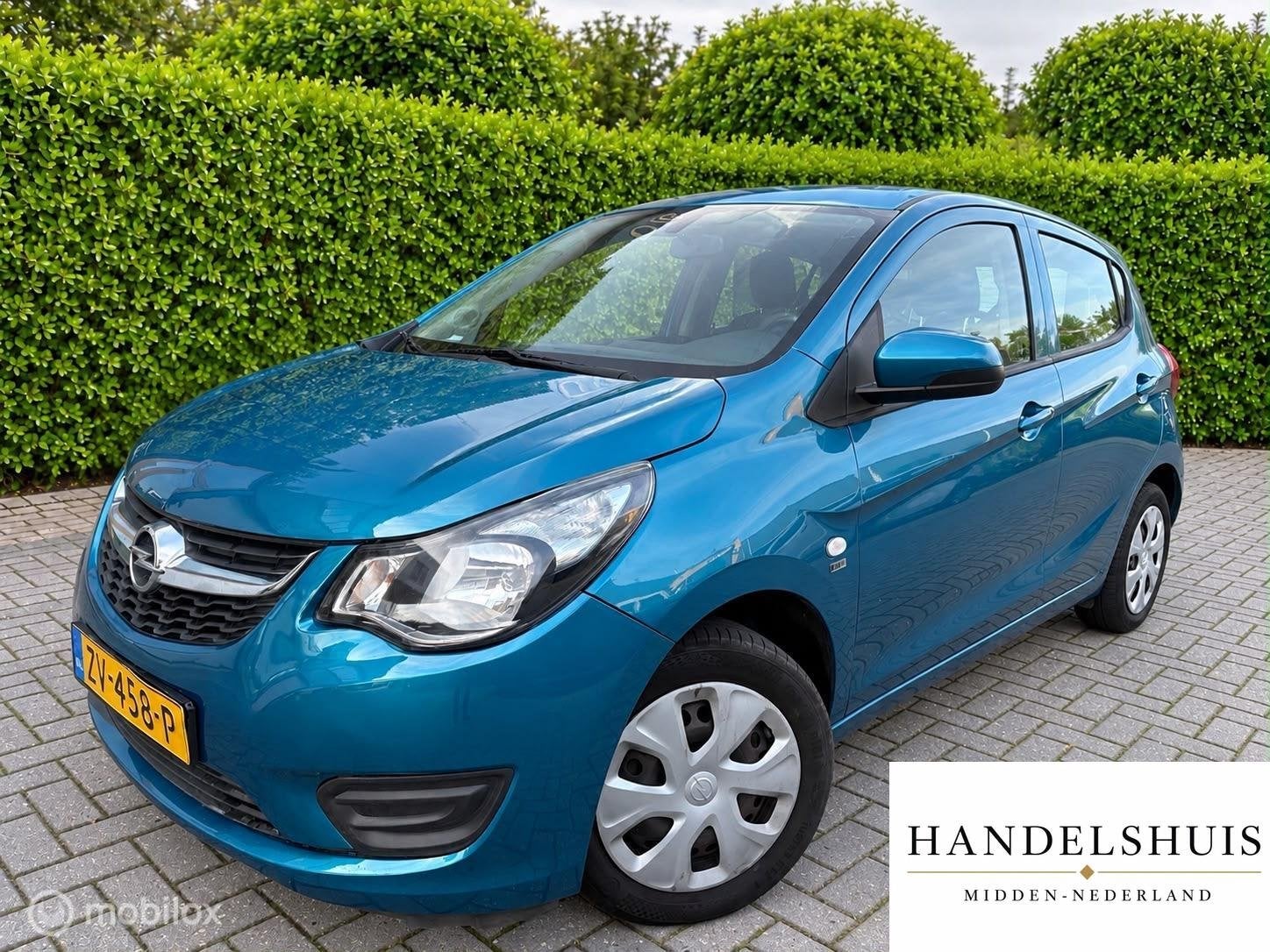 Opel KARL 1.0 120JaarEditie AircoCruiseElektrPakketBluetooth, Stof, Gebruikt, Blauw, Origineel Nederlands