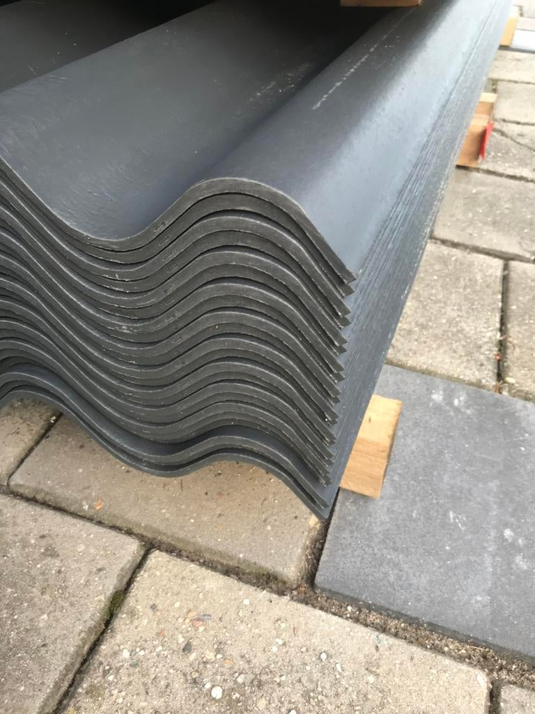 Nieuwe golfplaten donker grijs antraciet restanten opruiming, Doe-het-zelf en Verbouw, Platen en Panelen, Overige materialen, Goor