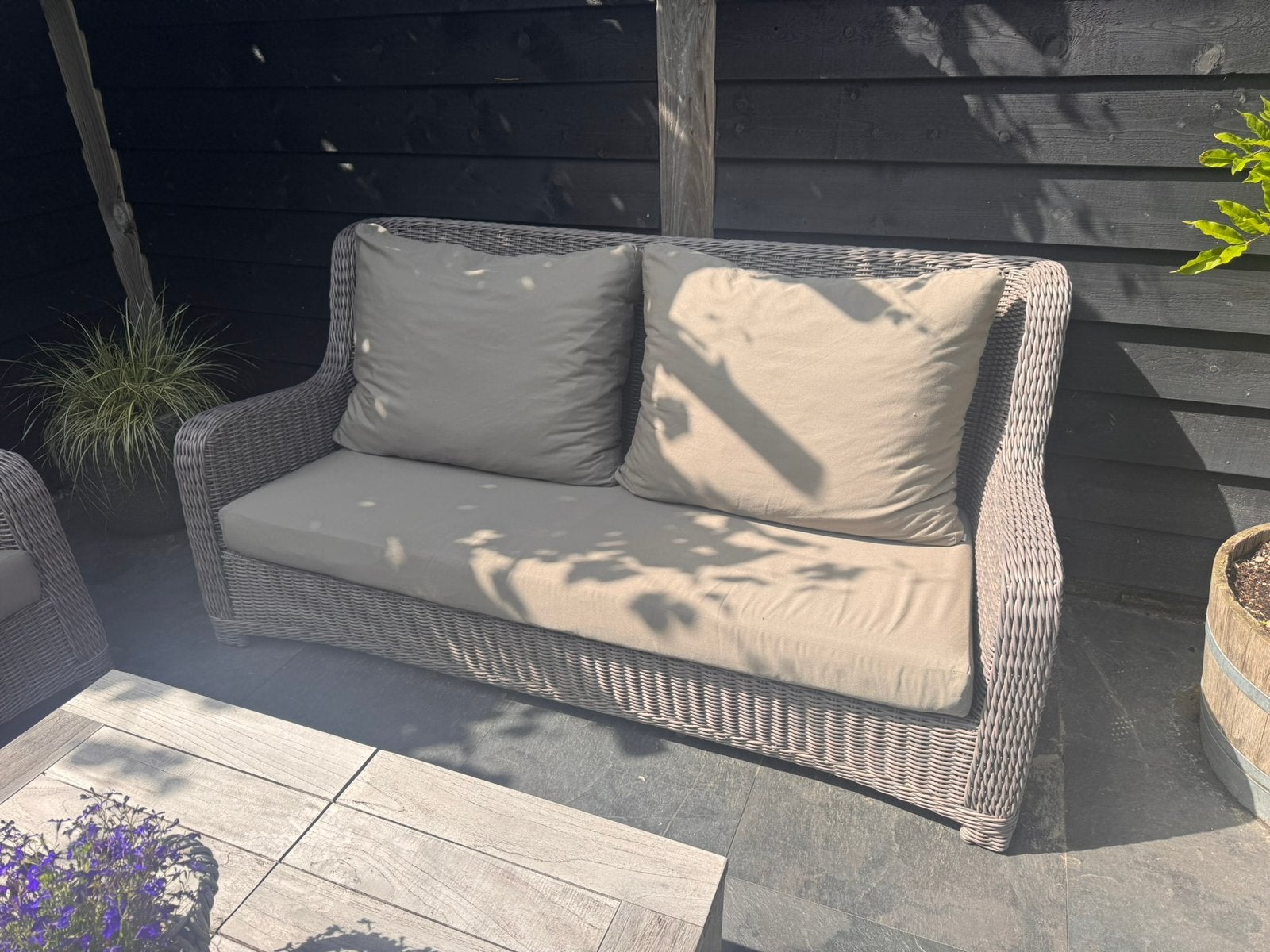 Borek Savannah Loungeset Tuinset, Tuin en Terras, Tuinsets en Loungesets, Ophalen, Zo goed als nieuw, Wicker, Bank