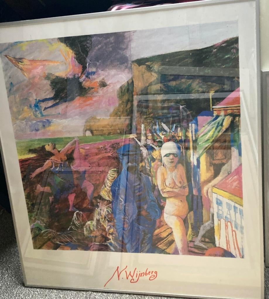 Reproduktie Nico Wijnberg in Barthlijst 80 x 90 cm, Ophalen