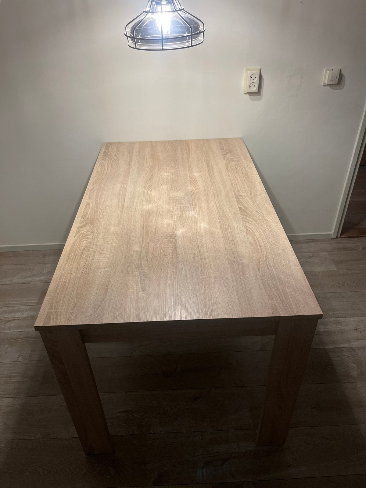 Eettafel 90x155 cm - Licht houtkleur, Ophalen, Gebruikt, 50 tot 100 cm, 150 tot 200 cm