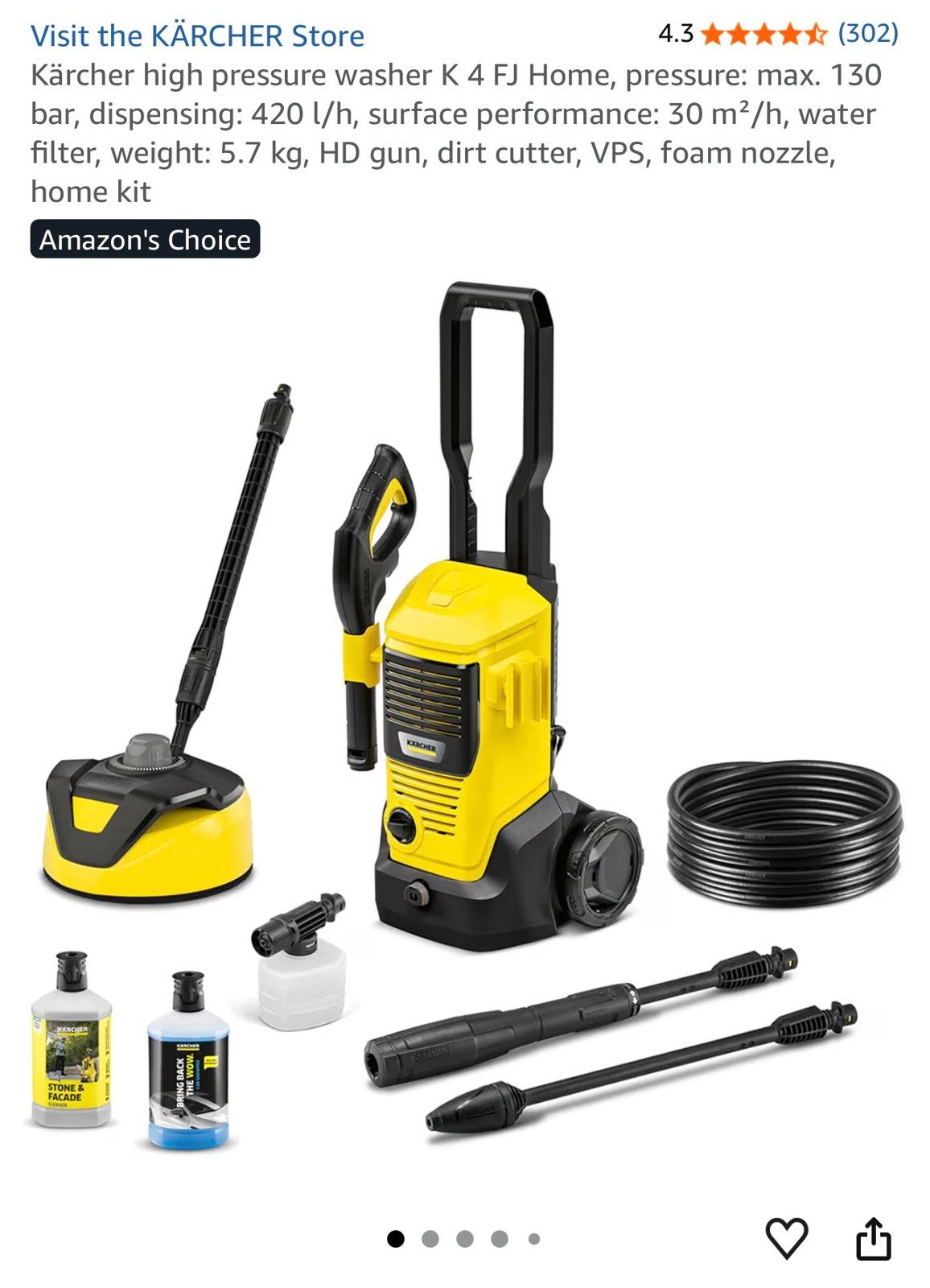 KÄRCHER high pressure washer, Ophalen of Verzenden, Zo goed als nieuw, Elektrisch