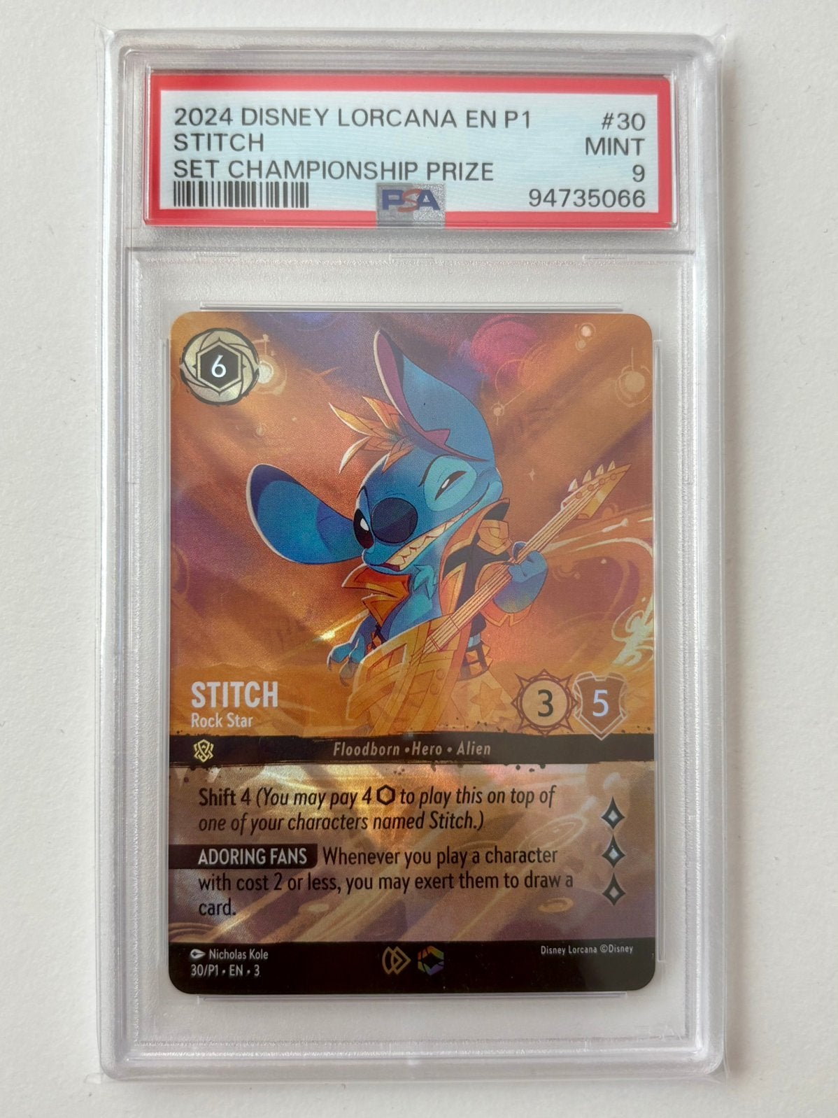 PSA9 Stitch Rockstar Promo, Ophalen of Verzenden, Nieuw, Losse kaart, Foil