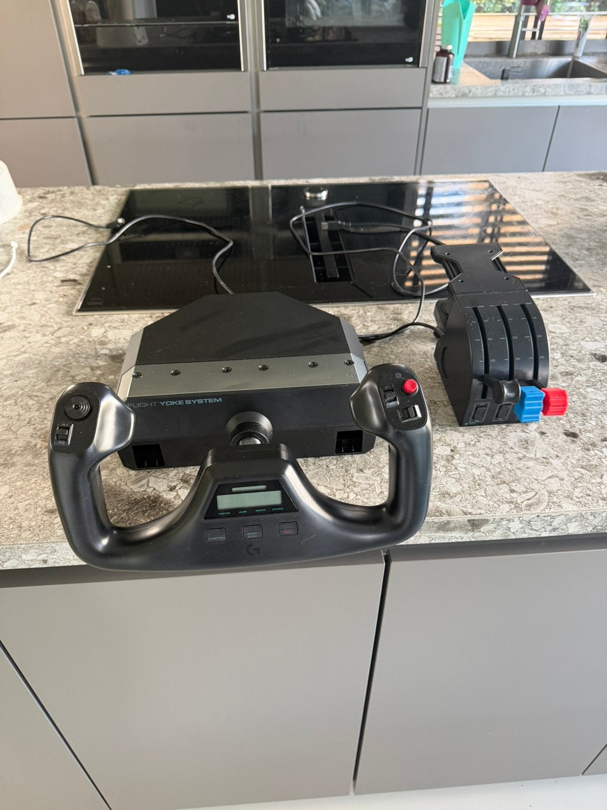 Logitech Saitek Flight Yoke system, Computers en Software, Ophalen of Verzenden, Zo goed als nieuw