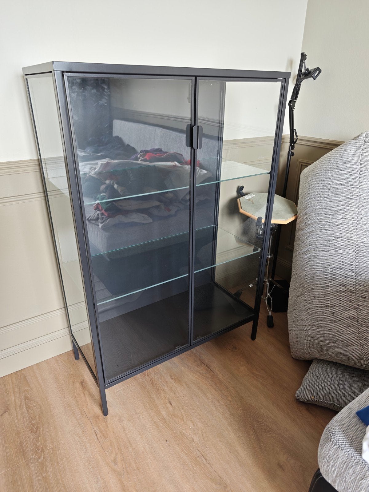 Ikea Rudsta Vitrine kast, Ophalen, Gebruikt, 100 tot 150 cm, 50 tot 100 cm