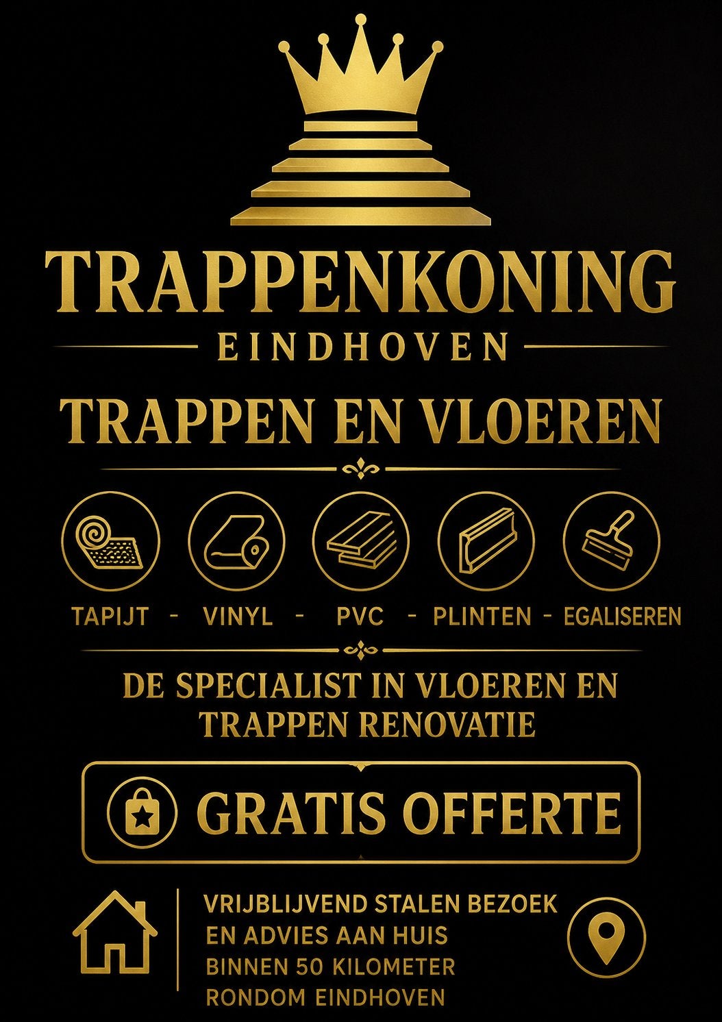 Trappenkoning Eindhoven: Vloeren & Trappen Renovatie, Crème, Luxe, Ophalen of Verzenden, 200 cm of meer