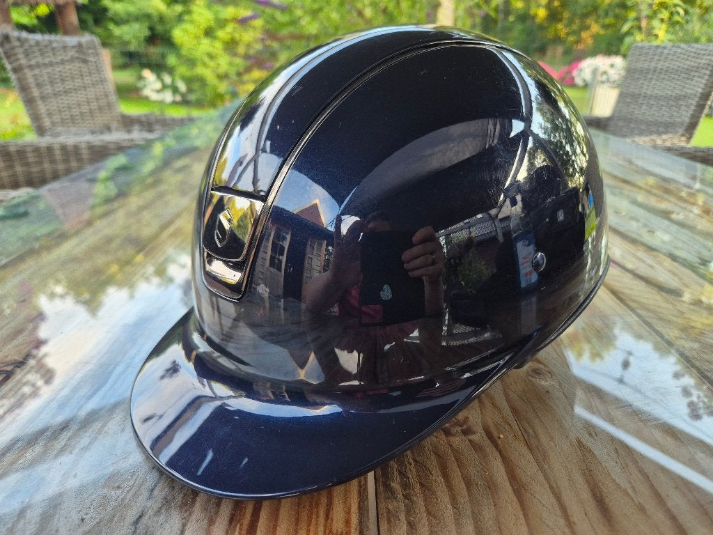 Samshield Glossy Blauw, Dieren en Toebehoren, Paardrijkleding, Ophalen, Blauw, Gebruikt, Dressuur