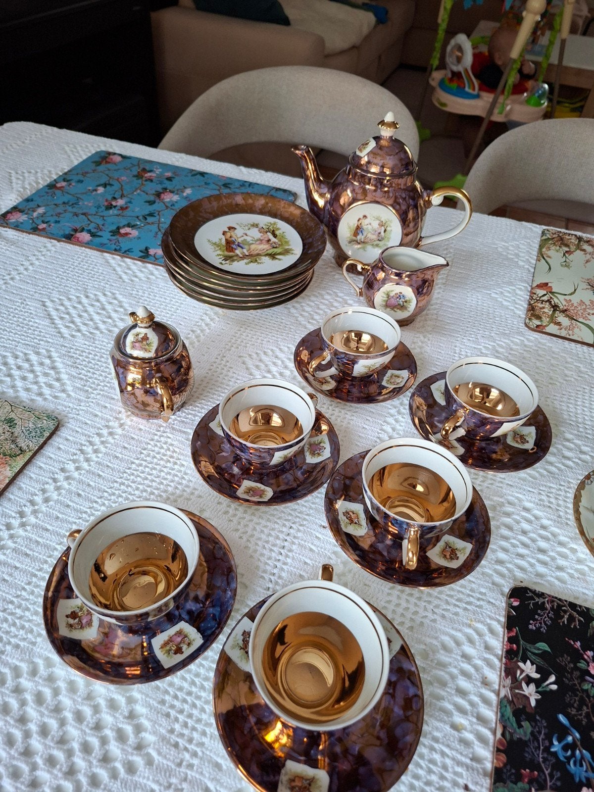 Vintage Wloclawek Porselein Theeservies - Made in Poland, Ophalen